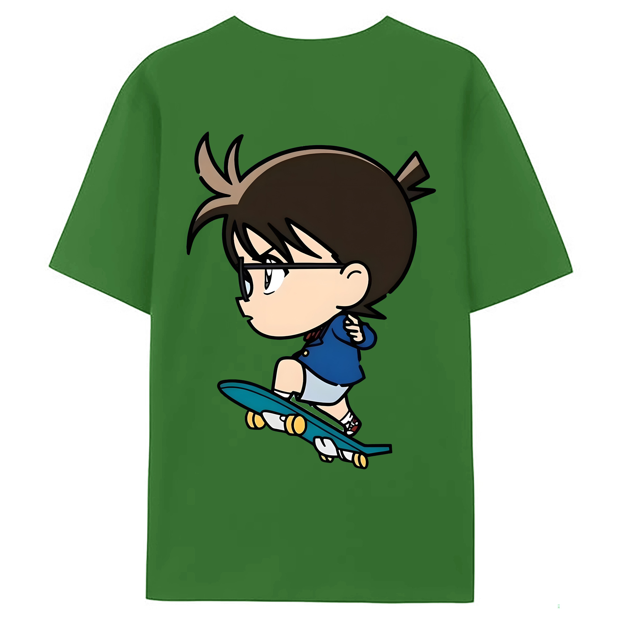 （画像用） 名探偵コナン 江戸川 コナン Detective Conan Conan Edogawa レディース半袖Tシャツ(バックプリント)